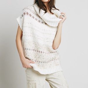 Free People Fairisle Maiden Cowl Neck Sweater